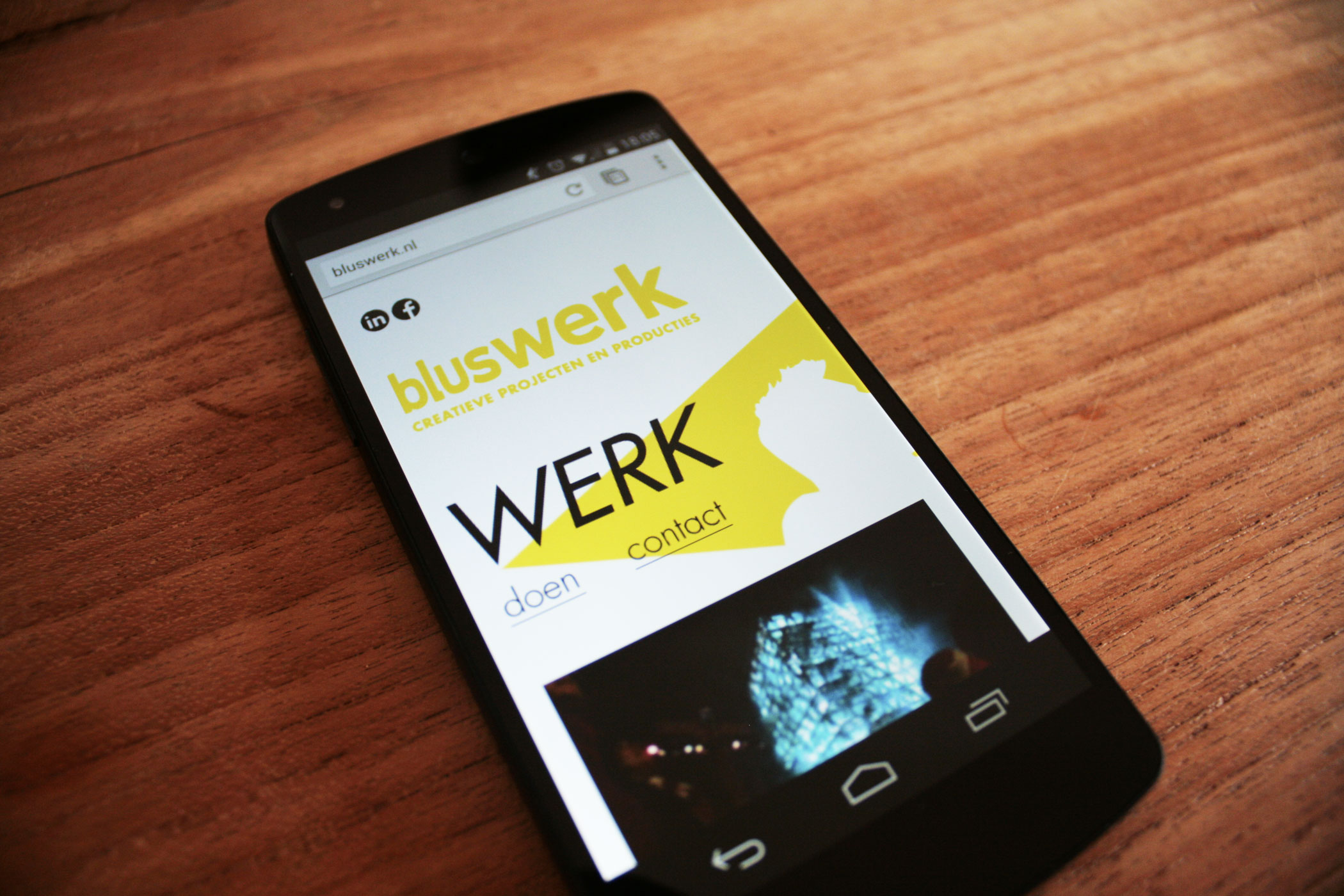Bluswerk website mobiel